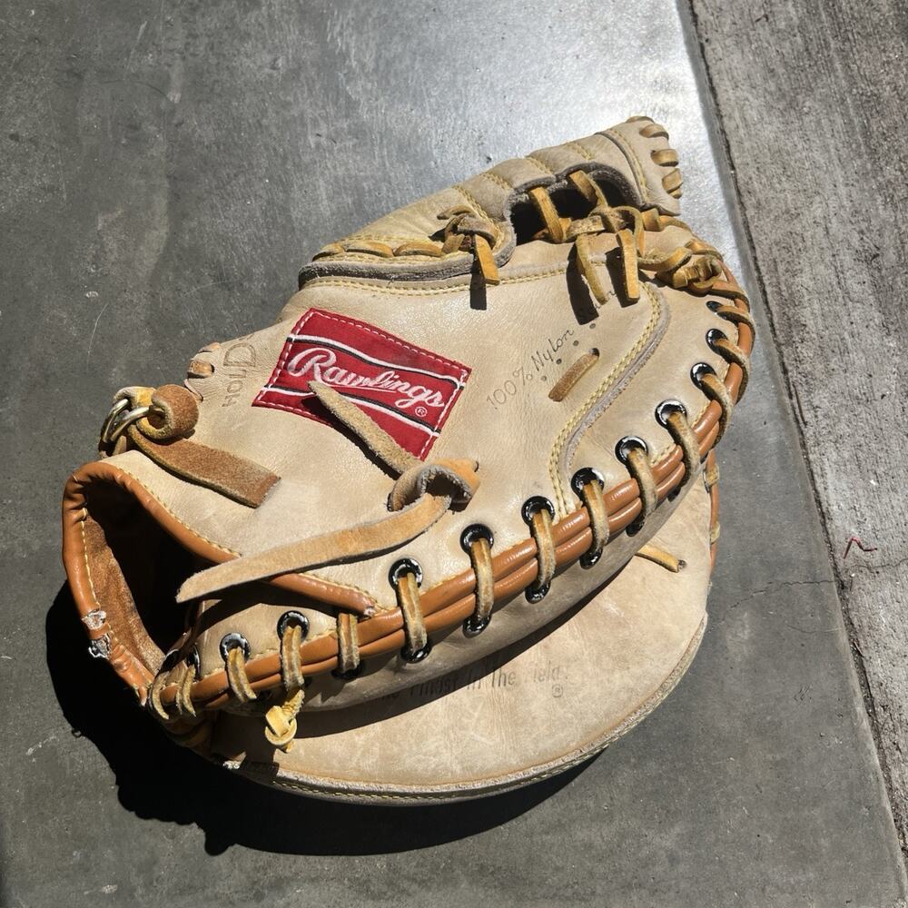 Rawlings RCM30 Catchers Mitt Baseball Glove Tan Leather RHT 33"